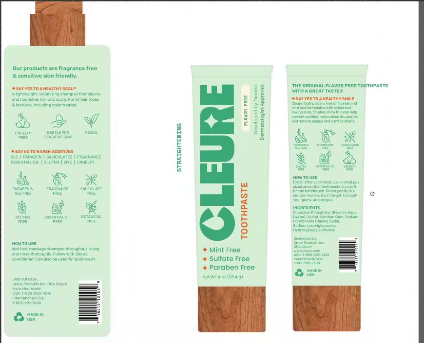 Cleure: Toothpaste carton