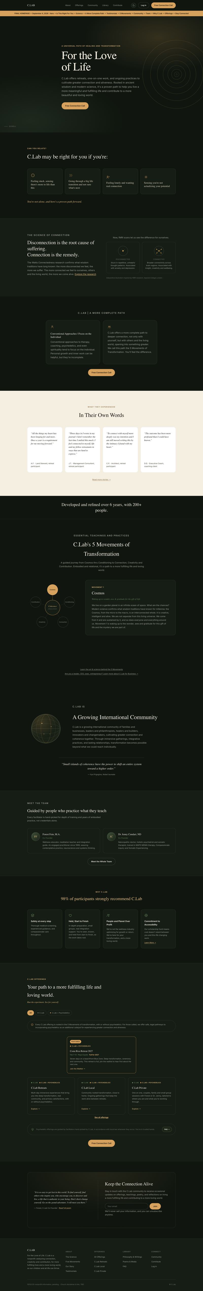 C.lab: Website, near launch