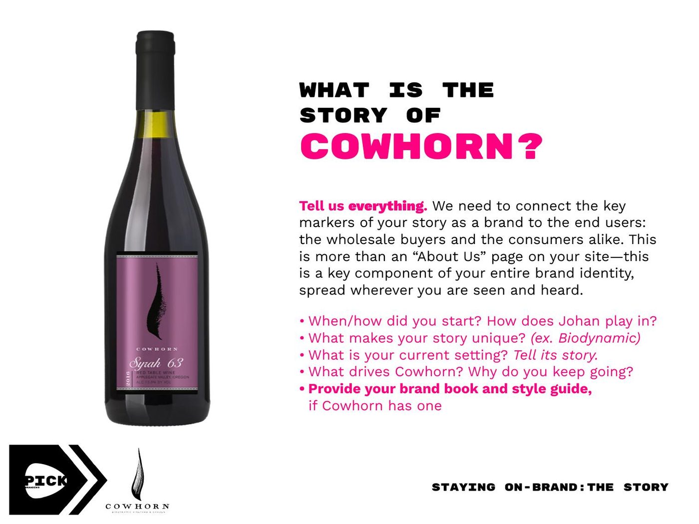 Cowhorn Vineyard: Story discovery