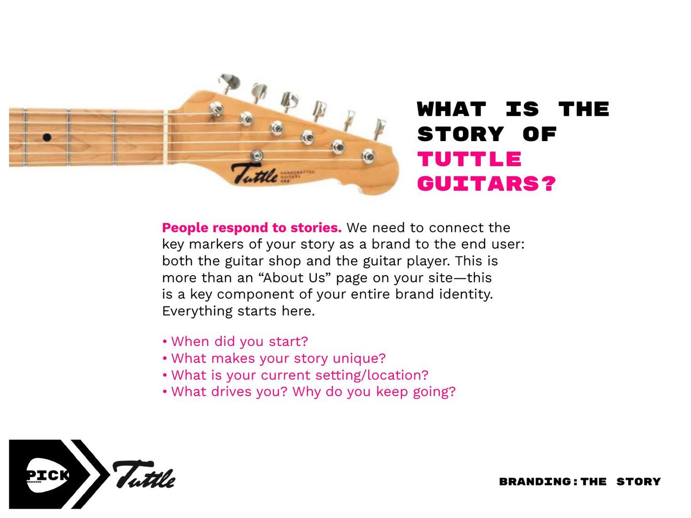 Tuttle Guitars: Story discovery