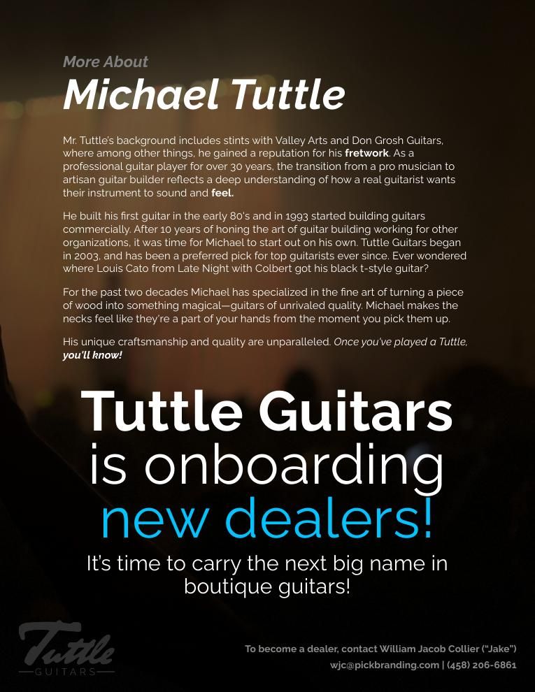 Tuttle Guitars: Dealer press kit